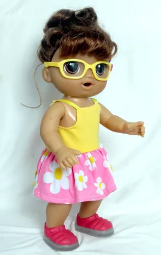 Roupa P/ Boneca Baby Alive Vestido E Calcinha Neia Azevedo