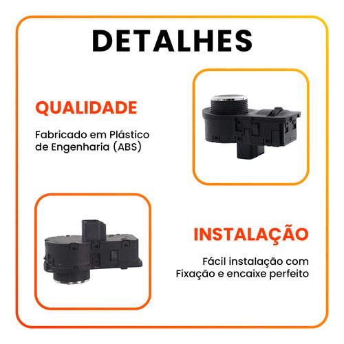 Botão Interruptor Farol Milha Agile Cobalt Montana Onix S10