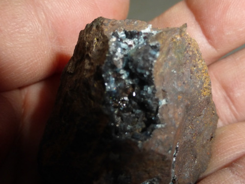 Mineral De Colección Escorodita Azul En Matriz Mina Ojuela