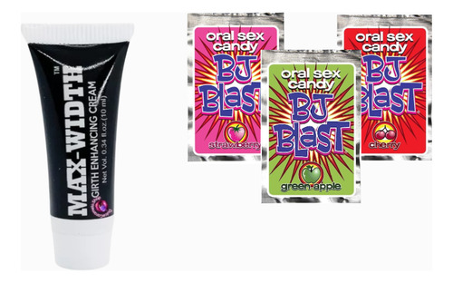 Lubricante Max Width Engrosador & 3 Dulces Sxo Oral Bj Blast Sin Sabor