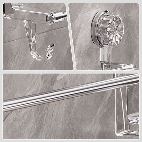 Zh Toallero Baño Doméstico Con Doble Ventosa Stora