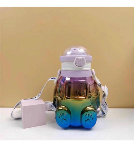 Botella De Agua Infantil Colores Tornasol Astronauta 800ml A