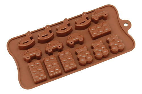 Molde De Silicona Para Chocolate Freshware Cb-607br, Bloque 