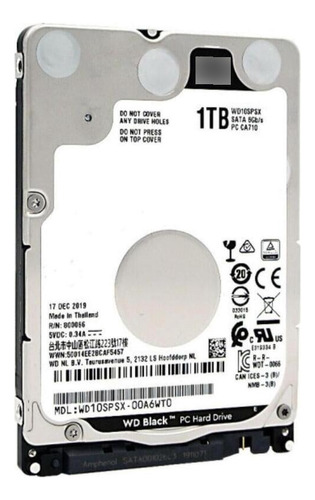 Disco Duro Interno Wd10spzx Black 1tb 7200rpm 0 Hrs De Uso