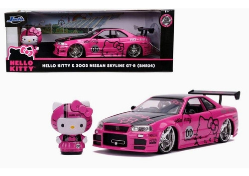 Jada Toys Hello Kitty - 2002 Nissan Skyline Gt-r Escala 1/24