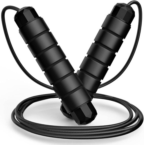 Cuerda Para Saltar Ajustable Crossfit 3mts Color Negro