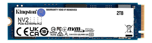 Kingston Nv2, M.2 2280, SSD Nvme PCIe 4.0 X4 de 2 TB, lectura