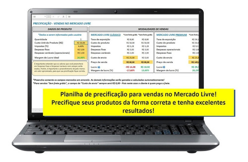 Planilha Para Precificação De Produtos Mercado Livre