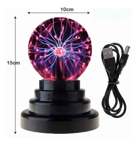 Lámpara De Plasma Tesla Velador Escritorio Decorativas