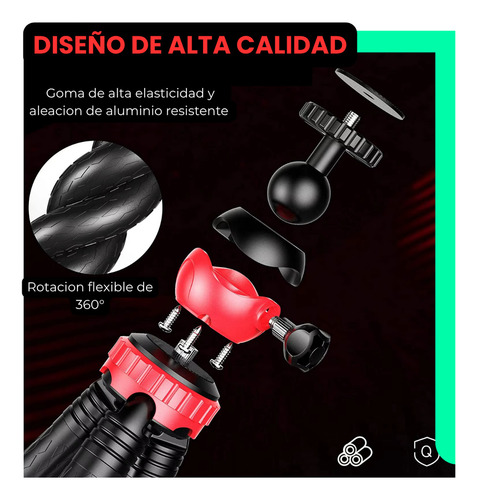Tripode Gorila Flexible De 30 Cm Para Celular Y Camara De Fotografia Videos Flexible Con Soporte Selfie Para Telefono Gxtronics