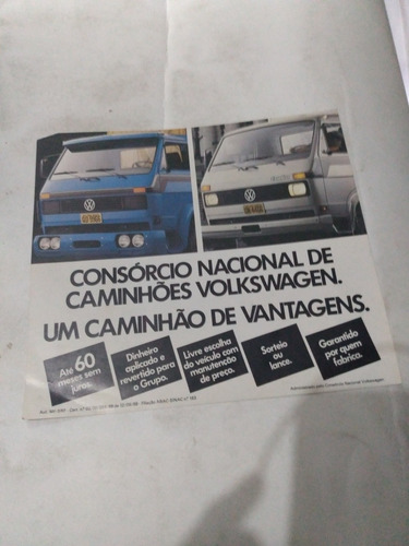 Volkswagen /// Folheto Sobre Leilão De Caminhões 