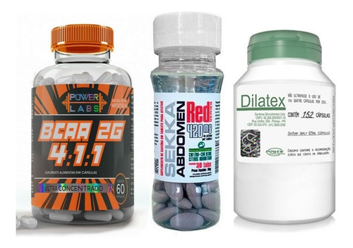 Kit Definição Dilatex+ Sekka Abdomen+ Bcaa 60 1.5 Profit