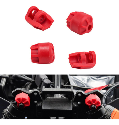 Hh 4 Protectores De Tapa De Choque Rojos