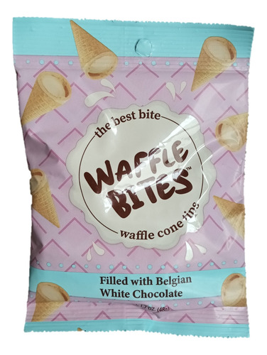 Galletas De Waffle Bites Rellenas De Chocolate Blanco Belga