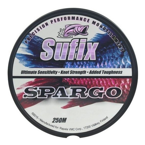 Imagem 2 de 3 de Linha Monofilamento Modelo Sufix Spargo 0,16mm 250 Metros