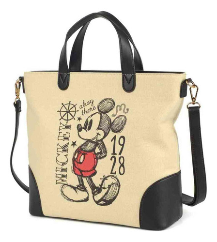 Bolsa De Mão/transversal Feminina Mickey Mouse - Bmk78566 Cor Creme