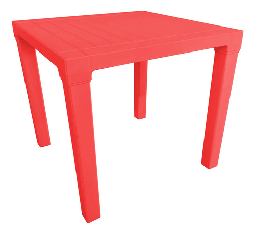 Mesa Plástica Quadrada Desmontável Ultra Design Vermelho