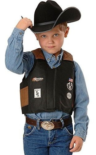 M & F Western Boys` Bull Rider Juega Vest 2-10 Years Black