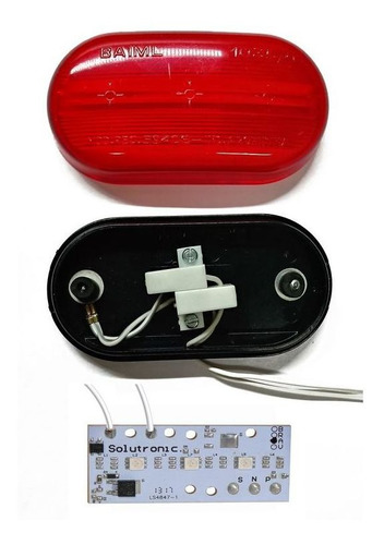 Imagen 3 de 6 de Plaqueta Electronica 3 Led Posicion Bai1035 Ap400/30 Roja 1p