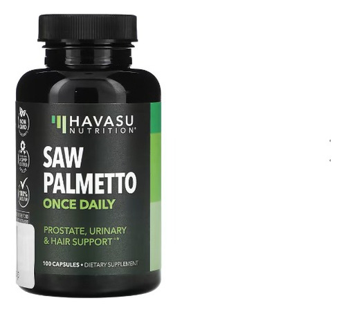 Havasu Nutrition Saw Palmetto 500mg 100 Capsulas Sabor Sin Sabor