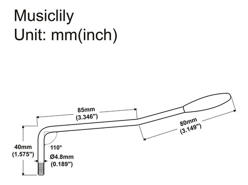 Musiclily Pro Unf 10 32 Brazo Tremolo Acero Para Fender