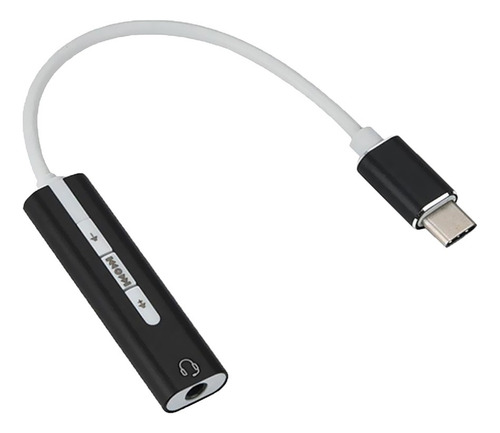 Adaptador De Micrófono Para Audífonos Tipo C Negro