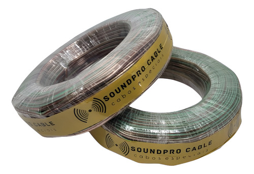 Cabo Som Soundpro Paralelo Bicolor 1mm Cristal 100m Awg 16