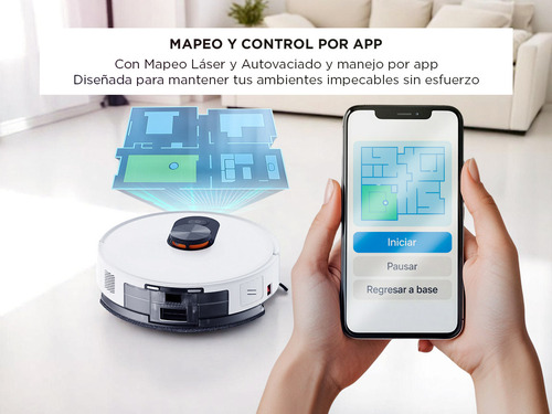 Aspiradora Trapeadora Robot Gadnic Con Base Carga Mapeo