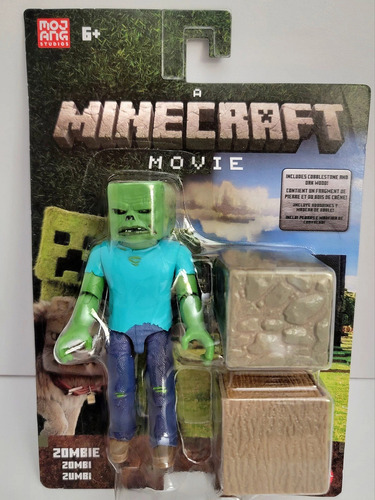 Minecraft Movie Serie 2 Zombie Figura Con Bloques De Roble