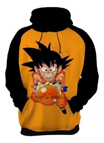 Moletom Filho Son Goku Poder Mangá Dragon Ball Z 7 Esferas #