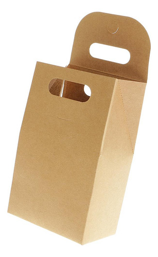 10 Piezas De Papel Kraft Dulces Presentes Bolsas Caja De