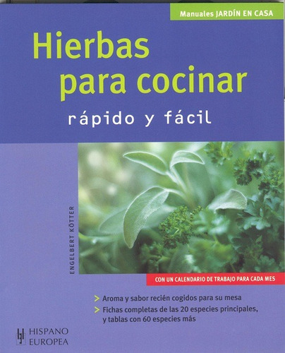 Hierbas Para Cocinar . Rapido Y Facil, De Kotter Engelbert. Editorial Hispano-europea, Tapa Blanda En Español, 2011