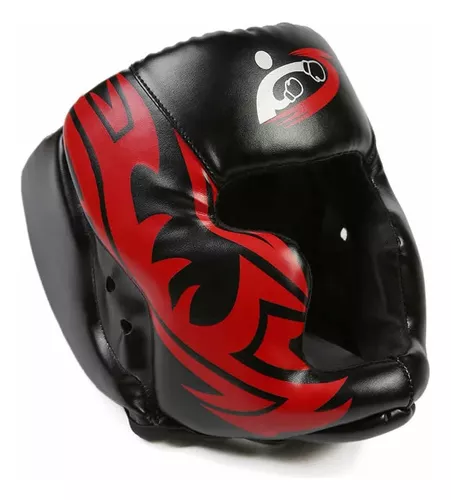 Casco Boxeo Mascara Policarbonato Irrompible NKL Piel Búfalo Rojo