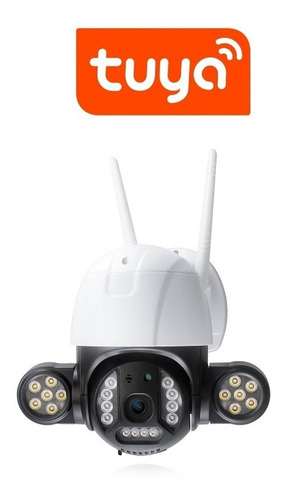 Imagen 2 de 5 de Kit Seguridad Tuya Smart Cámara Ptz C18a Con Sirena 90w