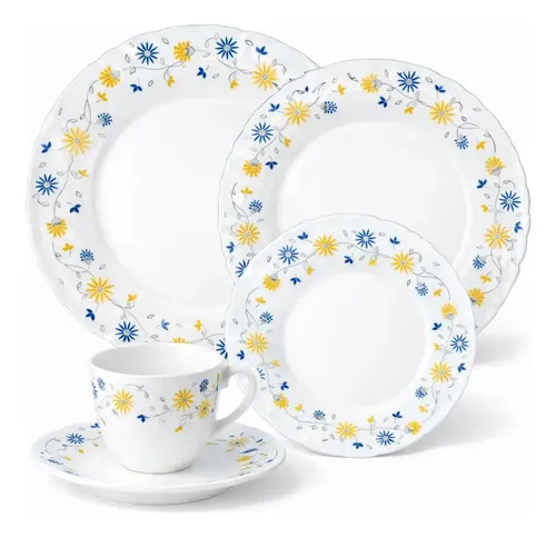 Aparelho De Jantar Completo Opaline 20 Peças Branco