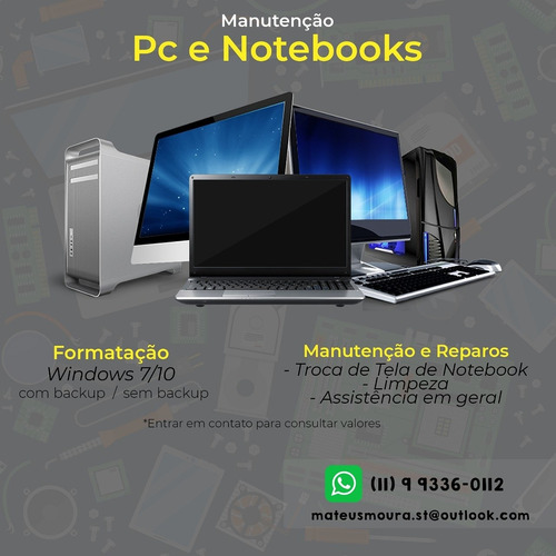 Imagem 1 de 4 de Manutenção Pc/notebook