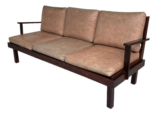 Antigo Sofa Design Anos 60 Jacaranda Maciço