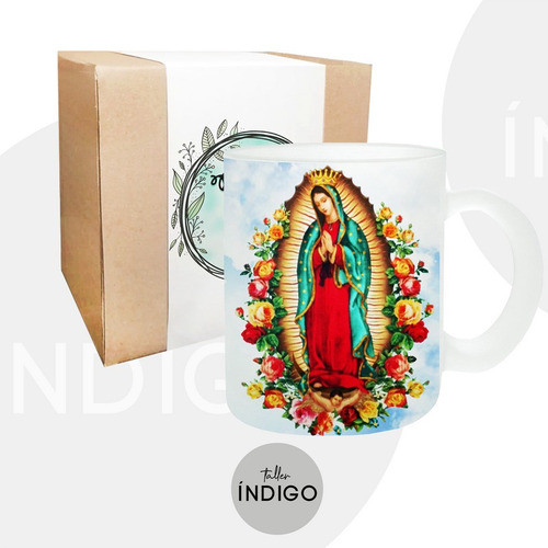 Mug Virgen De Guadalupe Vidrio Opalizado