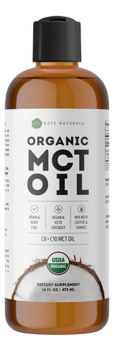 Kate Naturals Aceite Mct Para Cafe Y Keto (16 Onzas) Aceite