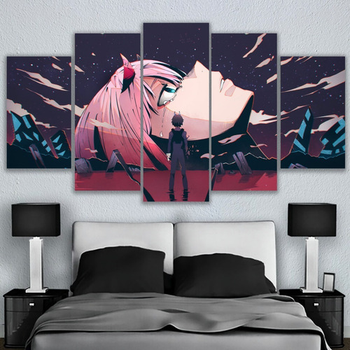 5 Cuadros Canvas Darling In The Franxx Con Marco Para Colgar