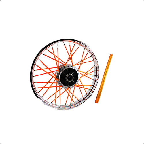 Cubre Rayos Reflejantes De Moto Naranja Neon