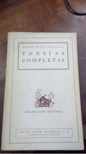 Libro Poesías Completas  Ramón Pérez De Ayala