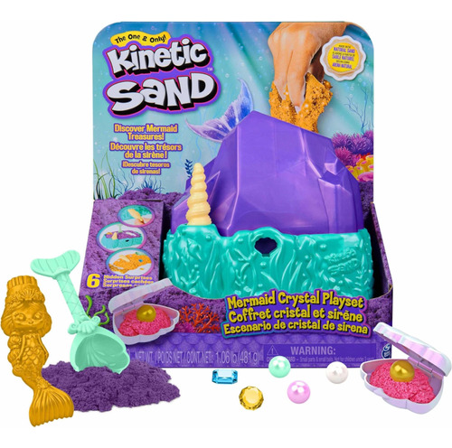 Kinetic Sand Juego Set De Cristal De Sirena De 1 Libra