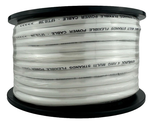 Wpw430w Cable De Corriente Power Wire 30 Mts Cal 4 Blancocca
