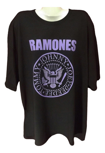 Camiseta R.a.m.o.n.s Con Logo Violeta. 42% Off
