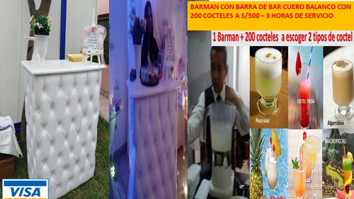 Servicio De Barman, Bartender Con Barra De Bar A Domicilio