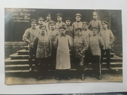 Alemania Foto Postal Militar Ww1 Generales Infanteria Below