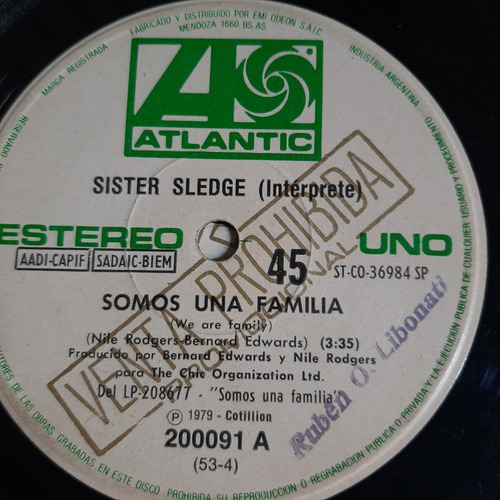 Simple Sister Sledge Atlantic C18