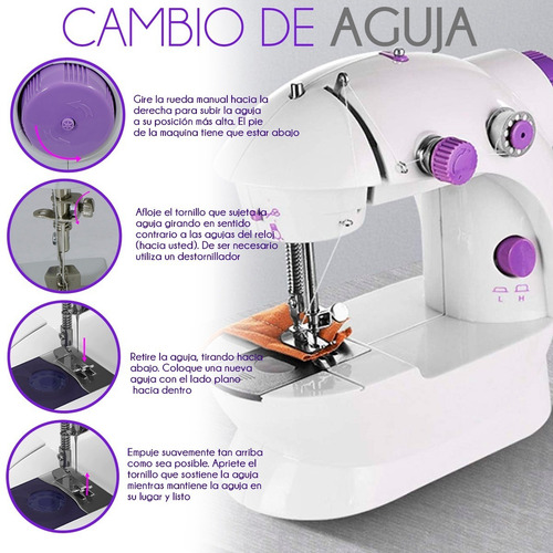Mini máquina de coser semiautomática Slim Company portable color blanco 220V