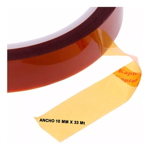 Cinta Resistente Al Calor Ancho 10 Mm X 33 Metros Largo